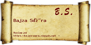Bajza Sára névjegykártya