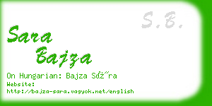 sara bajza business card